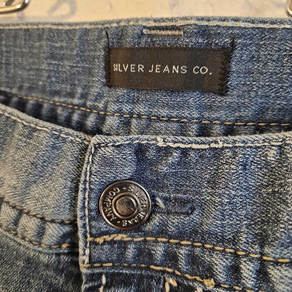 Silver Jeans Co Mens Zac Relaxed Fit Straight Leg Medium Wash Denim Size 42x34 - Picture 3 of 7